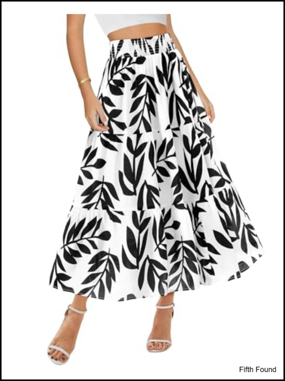 Boho Floral Midi Maxi Skirt High Waist Pockets A-Line Ruffle Hem